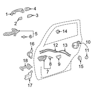 Toyota OE - Rear Door - Lock & Hardware