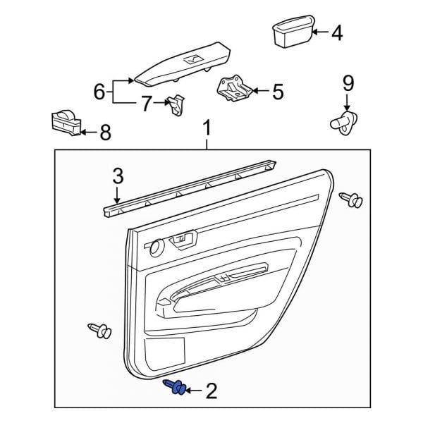 Door Interior Trim Panel Retainer