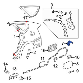 Toyota OE - Right Bumper Cover Bracket