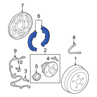 Toyota OE - Rear Drum Brake Shoe