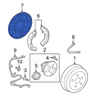 Toyota OE - Rear Right Brake Backing Plate