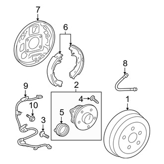 Toyota OE - Rear Suspension - Brake Components