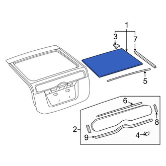 Toyota OE - Rear Upper Liftgate Glass