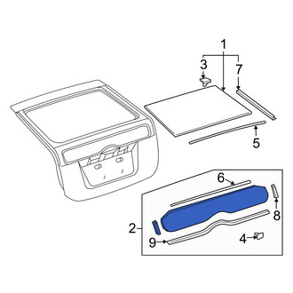 Toyota OE - Rear Lower Liftgate Glass