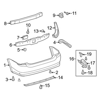 Toyota OE - Rear Bumper - Bumper & Components