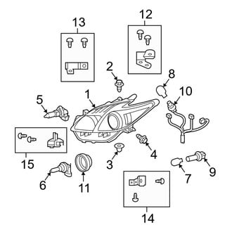 Toyota OE - Front Lamps - Headlamp Components (Halogen)