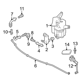 Toyota OE - Front Lamps - Washer Components