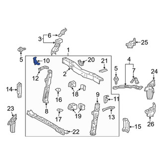Toyota OE - Right Hood Stop Buffer Bracket