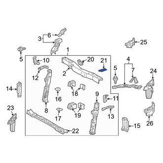 Toyota OE - Left Bumper Cover Bracket