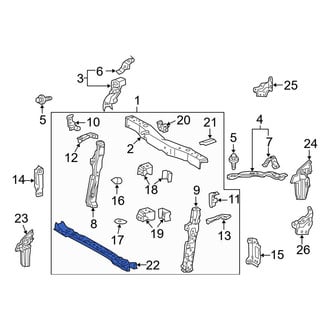 Toyota OE - Front Lower Radiator Support Tie Bar