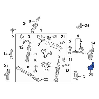 Toyota OE - Left Radiator Support Side Panel Bracket