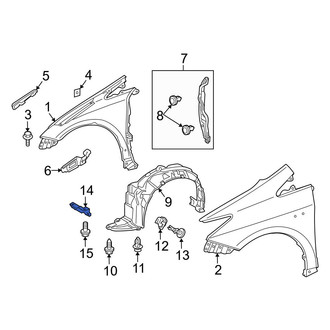 Toyota OE - Front Right Fender Liner Extension