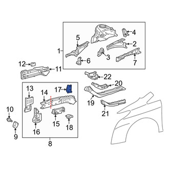 Toyota OE - Front Left Fender Gusset