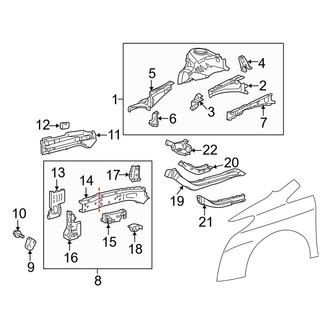 Toyota OE - Front Right Frame Side Member Assembly