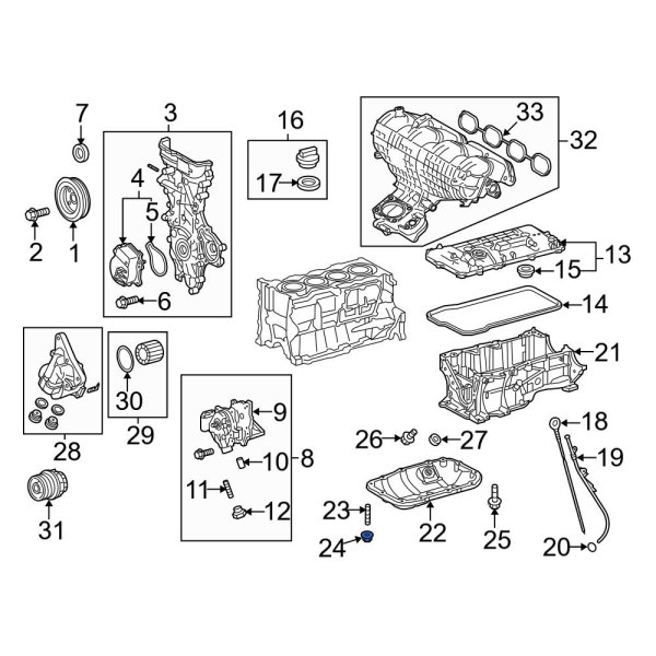 Engine Oil Pan Nut