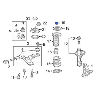 Toyota OE - Front Suspension Shock Absorber & Strut Mount Bushing