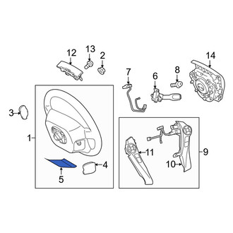Toyota OE - Rear Steering Wheel Back Cover