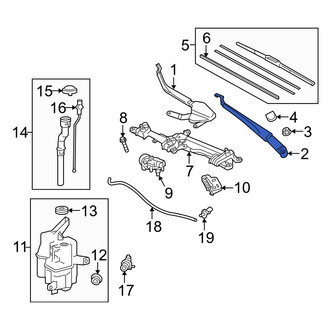 Toyota OE - Front Left Wiper Arm