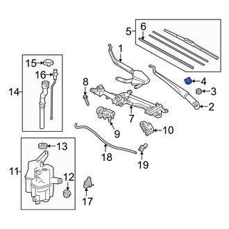 Toyota OE - Rear Wiper Arm Cover