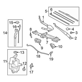 Toyota OE - Windshield - Wiper & Washer Components