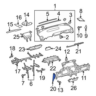 Toyota OE - Left Instrument Panel Side Cover