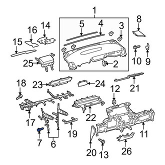Toyota OE - Instrument Panel Center Support Bolt