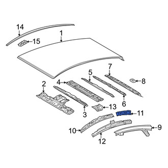 Toyota OE - Rear Left Inner Roof Side Rail