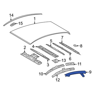 Toyota OE - Left Roof Side Rail