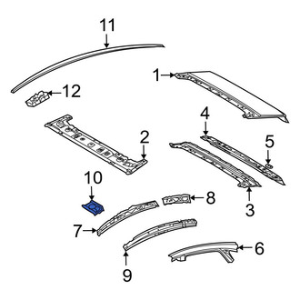 Toyota OE - Left Inner Roof Panel Reinforcement Bracket