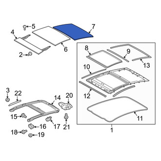Toyota OE - Rear Roof Panel Glass