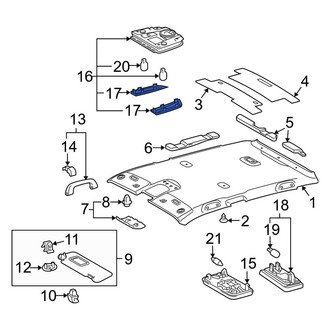 Toyota OE - Left Map Light Lens