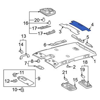 Toyota OE - Center Roof Insulator
