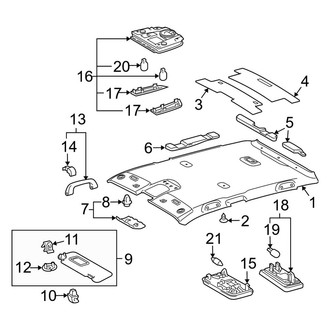 Toyota OE - Roof - Interior Trim (W/O Sunroof)