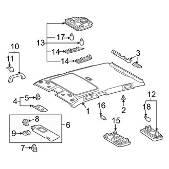 Toyota OE - Roof - Interior Trim (With Sunroof)