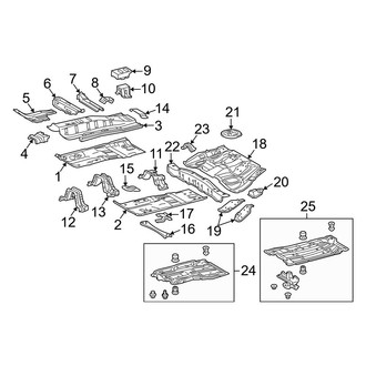 Toyota OE - Pillars, Rocker & Floor - Floor & Rails