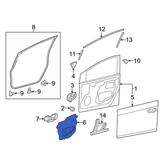 Toyota OE - Front Left Door Water Deflector
