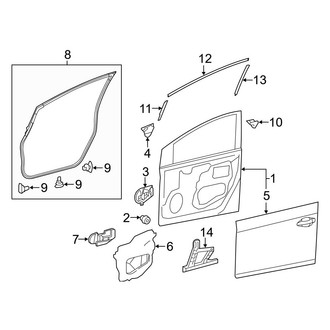 Toyota OE - Front Door - Door & Components