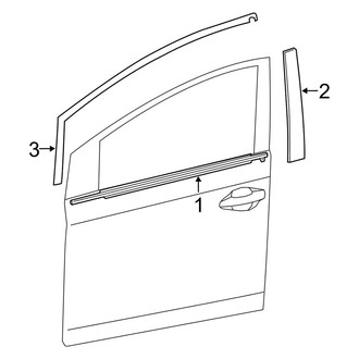 Toyota OE - Front Door - Exterior Trim