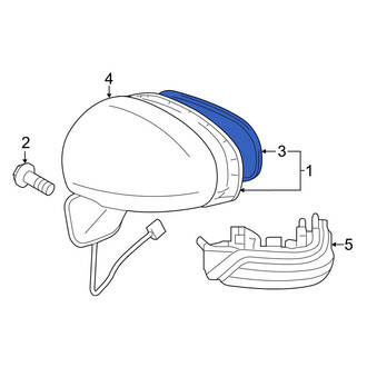 Toyota OE - Front Right Door Mirror Glass