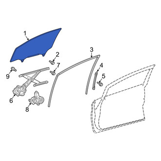 Toyota OE - Front Left Door Glass