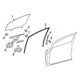 Toyota OE - Front Right Window Channel