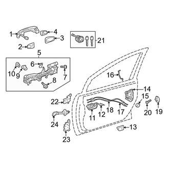 Toyota OE - Front Door - Lock & Hardware