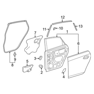 Toyota OE - Rear Door - Door & Components