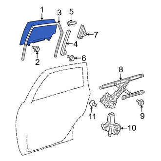 Toyota OE - Front Left Door Glass