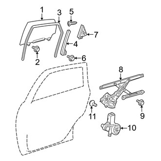 Toyota OE - Rear Door - Glass & Hardware