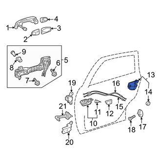 Toyota OE - Rear Left Door Latch Assembly
