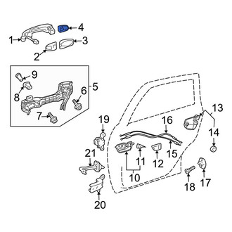 Toyota OE - Rear Exterior Door Handle Cover