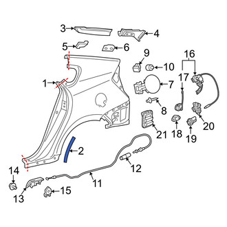 Toyota OE - Rear Right Side Body Trim Protector