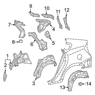 Toyota OE - Quarter Panel - Inner Structure