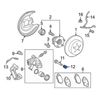 Toyota OE - Rear Disc Brake Caliper Pin Boot